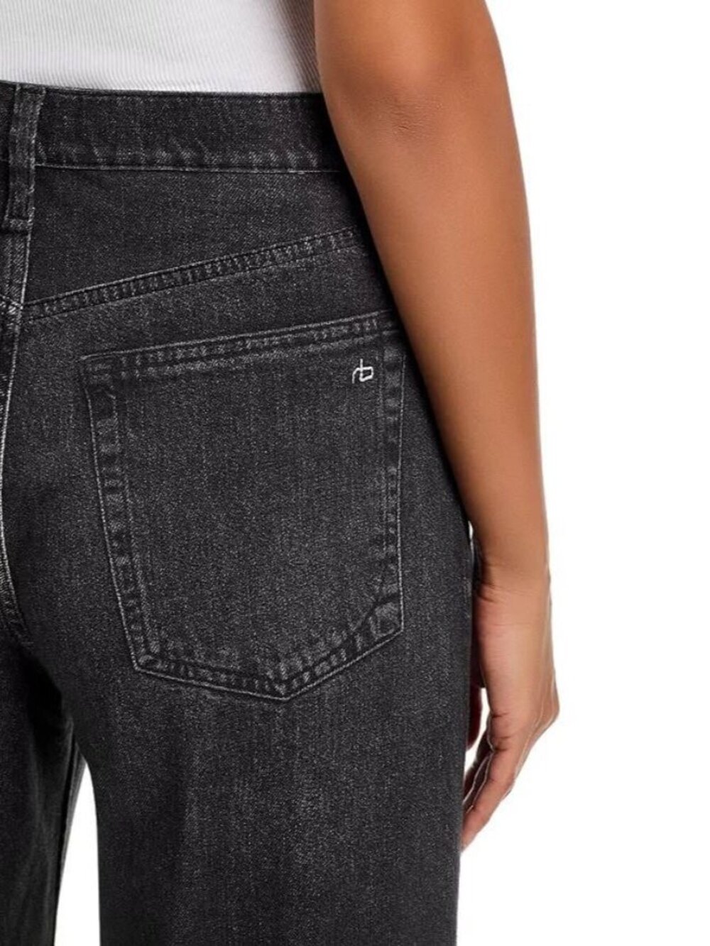 NEW Rag & Bone Women's 27 Miramar Terry Andi Wide Pant In Faded Black NWT $248 - Picture 5 of 5